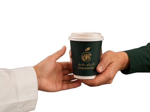 Khadeer Tea served to a customer